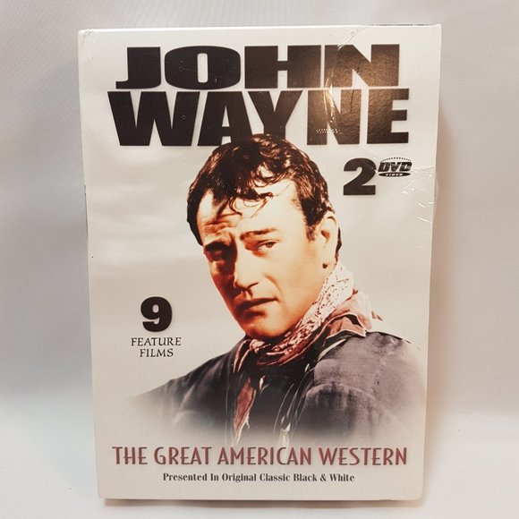 Set of 2 Vintage John Wayne DVD Movie Collections American Westerns 12 Films NIB - Picture 2 of 15